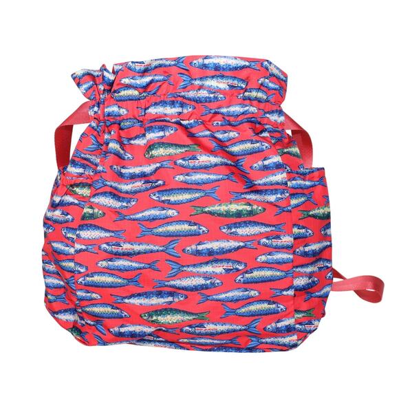 Vera Bradley Deluxe Drawstring Backpack - Fish Tale - NWT - Picture 2 of 10